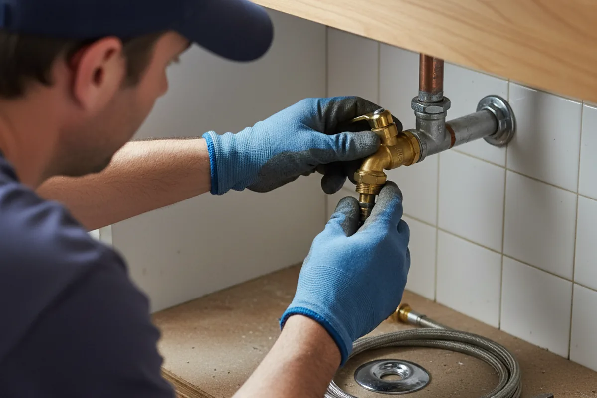 Shutoff valve and fitting work during Emergency Plumbing in Murrayville